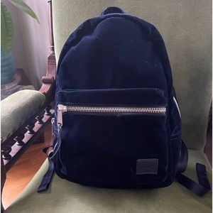 Herschel Supply Company Dark Navy Blue Velvet Backpack